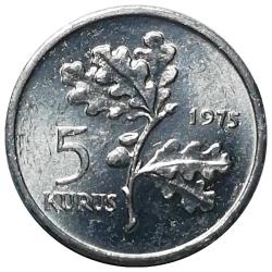 1975 Yılı 5 Kuruş FAO Aile Planlaması ÇİL (+)