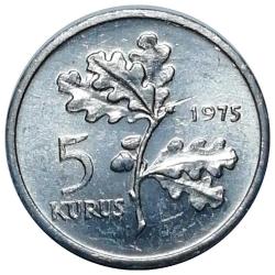 1975 Yılı 5 Kuruş FAO Aile Planlaması ÇİL (+)