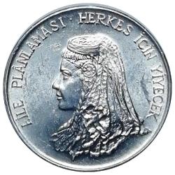 1975 Yılı 5 Kuruş FAO Aile Planlaması ÇİL (+)