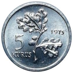 1975 Yılı 5 Kuruş FAO Aile Planlaması ÇİL (+)