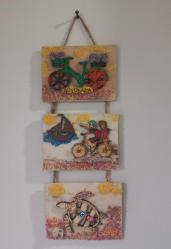 AHŞAPTAN EL YAPIMI DUVAR SÜSÜ. HİÇ KULLANILMADI. KONDİSYON YÜKSEK