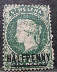 LOT.8 » İngiliz sömürgesi St. HELENA adası- 1882- Kralice Victoria- nadir - damgasız