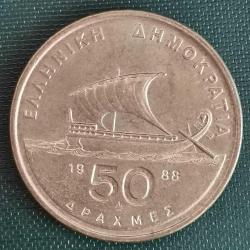 YUNANİSTAN  1988    50  DRAHMİ