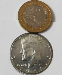 Abd 1966 Kennedy Gümüş Half Dollar Çill..
