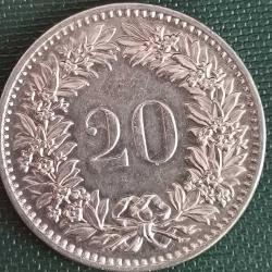 İSVİÇRE  1974  20 RAPPEN