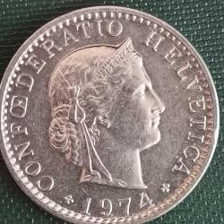 İSVİÇRE  1974  20 RAPPEN