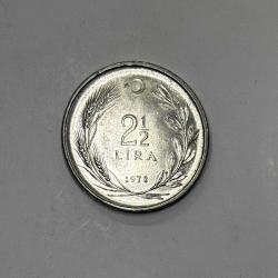 1978 2,5 Lira Acmonital – Çil Kondisyonda Koleksiyonluk Madeni Para