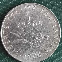 FRANSA  1974   1 FRANK