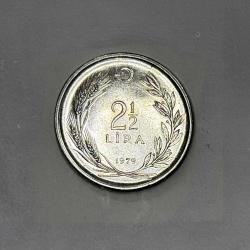 1979 2,5 Lira Acmonital – Çil Kondisyonda Koleksiyonluk Madeni Para