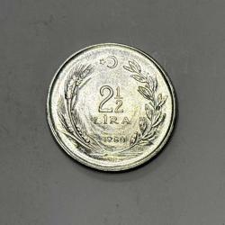 1980 2,5 Lira Acmonital – Çil Kondisyonda Koleksiyonluk Madeni Para