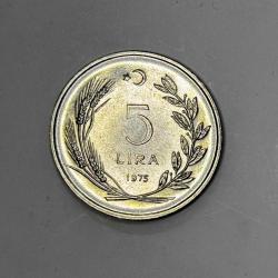 1975 5 Lira Acmonital – Çil Kondisyonda Koleksiyonluk Madeni Para