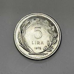 1976 5 Lira Acmonital – Çil Kondisyonda Koleksiyonluk Madeni Para