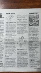 CUMHURİYET SPOR HAFTALIK PARASIZ DERGİSİ - 12 MAYIS 1987 SAYI: 38 - ABDÜLKADİR YÜCELMAN – NADİR NADİ – HASAN CEMAL – EMİNE UŞAKLIGİL – OKAY GÖNENSİN – TANER KUTLAY – ZELİHA MİDİLLİ – VEDAT DANACI – ALİ ŞEN – SEMİH BAYULKEN – CEVHER ÖZDEN – TAHŞİN KAYA – GÜRCAN BİLGİÇ – REŞAT ÖKTEM – İLYAS – PAPRICA – ATİLLA KESKİN – HÜSREV KARAGÖZ – MEHMET ALİ GÜR – ÇİĞDEM YEYGÜN – HASAN ALİ ÜZER - TRİBÜNÜ MESKEN TUTANLAR: TEHLİKELİ AZINLIK FANATİKLER – ALİ ŞEN BAŞKAN, FENERBAHÇE ŞAMPİYON (RÖPORTAJ) – ÇERÇEVE / ADAM ADAM / OBJEKTİF GÖZLE – ŞAMPİYON ADAYLARININ MAÇLARINDAN – GÜLENLER (GALATASARAYLI İLYAS) – AĞLAYANLAR (BEŞİKTAŞLI PAPRICA) – AT YARIŞLARI (REŞAT ÖKTEM) – BAYAN SPORCULAR VE FEMİNİZM – NBA’DAN BASKETBOL – OKURLARDAN: İLGİNÇ KONULARA DETAY (ATİLLA KESKİN), ATLARA İLGİ (HÜSREV KARAGÖZ), ANKARAGÜCÜLÜ DURMUŞ’A AÇIK MEKTUP (MEHMET ALİ GÜR), DİĞER SPOR DALLARINA İLGİ (ÇİĞDEM YEYGÜN), DOPİNG HEP GİZLİ Mİ KALACAK? (HASAN ALİ ÜZER) - 16 SAYFA