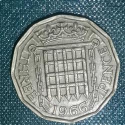 İNGİLTERE  1966  3 PENCE