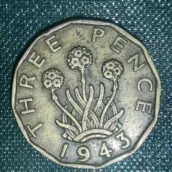 İNGİLTERE  1943  3 PENCE