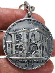 1974 TÜRKİYE İŞ BANKASI GÜMÜŞ ANAHTARLIK 2B1C1AA1 ÇOK NADİR