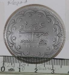 GÜMÜŞ 20 KURUŞ SULTAN V.MEHMET REŞAT 1327-8 ORİJİNAL ÇİLALTI RR2BB1A ÇOK NADİRDİR