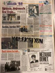HAFTA SONU DERGİ - GAZETESİ EKSTRA EKİ DOĞUM GÜNÜ HEDİYESİ (TURKİSH -MAGAZINE - NEWSPAPER) - TAM TAKIM 8 SAYFADIR - 20 MAYIS 1988 - Sayı:21 - İnciser Garipoğlu-Ercan Vuralhan-Hasbi Menteşoğlu-Ayşen Gruda-Ümit Tokcan-Orhan Ertanhan-Yaşar Alptekin-Haldun Dormen-Nadia Smolik-Hülya Avşar-Hülya Aksular-Aytaç Arman-Funda Güngör-Mehmet Armağan-Erol Evgin-Melih Kibar-Nezahat Demet-Fırat Başkale-Hasan Demirel-Aşçı Şener Şen-İsmail Baba Sürelsan-Hülya Yiğitalp-Hasan Epirden-Hakkı Bulut-Lili ve Üzeyir Garih-Jale Yılmabaşar-Cem Güvendiren-Cem Hakko-Ahu Tuğbay-Leyla Kohen-Betina Hakko-Gilla Penso-Sakıp Sabancı