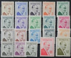 1957 ATATÜRK ÇİFT ÇİZGİ ÇERÇEVELİ PORTRE MNH