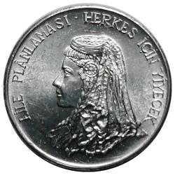 1975 Yılı 5 Kuruş FAO Aile Planlaması ÇİL (+)