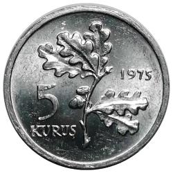 1975 Yılı 5 Kuruş FAO Aile Planlaması ÇİL (+)