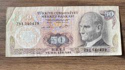 6. Emisyon Z91 Serisi 50 Türk Lirası (Rakam erörlü, kayık rakam)