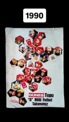 1990 Milli Takım futbol topu karton maket gazete hediyesi  Galatasaray Fenerbahçe Beşiktaş Trabzonspor