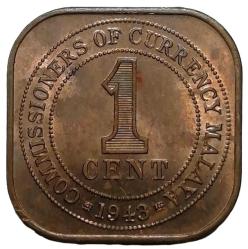 Malaya 1943 Yılı 1 Cent ÇİL