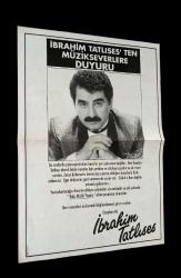 İBRAHİM TATLISES POSTER NOSTALJİ DOKSANLAR