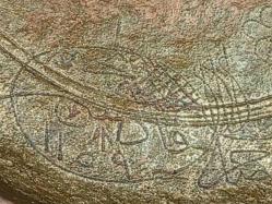 Antika Osmanlı Saz Tuğralı Tarihli Bakır Sefer Tası