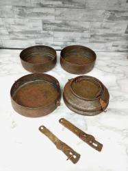 Antika Osmanlı Saz Tuğralı Tarihli Bakır Sefer Tası