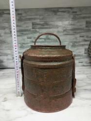 Antika Osmanlı Saz Tuğralı Tarihli Bakır Sefer Tası