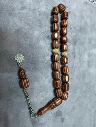 Kafur ağacı 925 ayar gümüş püsküllü efe maskot tesbih