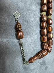 Kafur ağacı 925 ayar gümüş püsküllü efe maskot tesbih