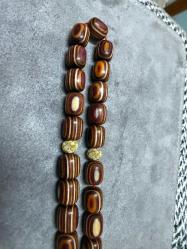 Kafur ağacı 925 ayar gümüş püsküllü efe maskot tesbih