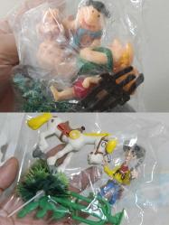 Sıfır paketli ürünler nadir bulunur Taş devri Fred Barni Wilma çakıl Kaya parçası çit kovboy Red Kit At ı Düldül kaktüs ağaç vb. Koleksiyon nostalji tasarım dekor hediye vintage retro aksesuar reklam promosyon hobi minyatür diorama Antika