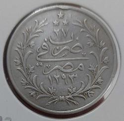 GÜMÜŞ 10 KURUŞ SULTAN II. ABDÜLHAMİT 1293-27 MISIR BASKISI ORİJİNAL ÇİLALTI WWW2V3 ÇOK NADİRDİR