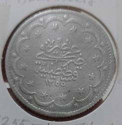 GÜMÜŞ 20 KURUŞ SULTAN ABDÜLMECİT 1255-6 ORİJİNAL HH2EE1 ÇOK NADİRDİR