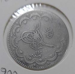 1293/13 ABDÜLHAMİT 10 KURUŞ GÜMÜŞ II. ABDÜLHAMİT DÖNEMİ ORİJİNAL DD3AAA1 ÇOK ÇOK TEMİZ PEK ÇIKMAZ