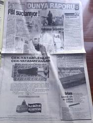 Sabah Gazetesi - Turkish Newspaper - 22 Nisan 199 - Turgut Özal'a dualarla saygıyla - Cumhurbaşkanı Turgut Özal Ankara'dan İstanbul'a Dün askerlerin omuzlarında ve tekbir sesleri arasında uğurlandı - Semra Özal'ın dayanağı artık oğulları Ahmet ve Efe ve kızı Zeynep Fotoğrafı - kulisler toz duman yazan Hasan Cemal - İsmet Sezgin havaya girdi başbakanlığa Allah derim - Cumhurbaşkanı Turgut Özal'ı İstanbul'a getiren uçakta sadece SABAH vardı fotoğraflar - Semra hanım hakkınızı helal edin dedi Çankaya'ya elveda Fotoğrafı - Kahraman Srebrenica Fotoğrafı - veda mektubu yazan Cengiz Çandar - Turgut Özal taziye ilanları - Mesut Yılmaz Anayol'a sıcak bakmadı - SHP'nin görüşü koalisyon Demirel'siz yürümez - Jetpa Yönetim kurulu Başkanı Fadıl Akgündüz Turgut Özal taziye ilanı - 900'lü hatlar ilanı - Alo Ben Hülya Avşar sizi tanımak istiyorum 900 hattı Fotoğrafı - ABD eski Dışişleri Bakanı James Baker Turgut Özal en iyi dostumuzdu - Turgut Özal'ın cenazesinde Elçibey ile Petrosyan yan yana Foto