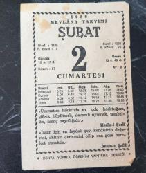 2 ŞUBAT 1980 TARİHLİ TAKVİM.  DOĞUM GÜNÜ HEDİYESİ İÇİN BİRE BİR.  KOLEKSİYONLUK NADİR