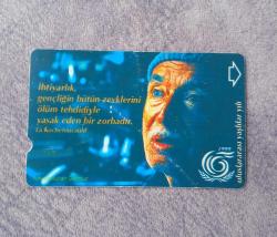 ULUSLARARASI YAŞLILAR YILI TEMALI TELEKOM KARTI FOTOĞRAFTA GÖRÜLDÜĞÜ GİBİDİR.  KOLEKSİYONLUK