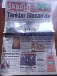 Sabah Gazetesi - Turkish Newspaper - 5 Şubat 1997 - Tanklar Sincan'da - şeriat yanlılarının gövde gösterisi ile gündeme gelen Sincan'da dün sabah 20 tank ve 15 kariyer geçit yaptı Fotoğrafı - jandarma Genel komutanı Orgeneral Teoman Koman Sincan'da olsaydım kendimi tutamazdım dedi - tanklar kaleşnikof amblemli Sabır kafeterya'nın önünde fotoğraf - siyaset meydanında yargı sistemini eleştiren DGM savcısı Mete Göktürk'ün başı dertte - Sincanın Refahlı Belediye Başkanı Bekir Yıldız'a gözaltı emri - Necmettin Erbakan Taksim'e cami yapılacak diye kuduruyorlar - Bülent Ecevit refah kanlı yolu seçti - Tansu Çiller ortamı gerginleştirmeyin dedi - öldürülen MHP Kartal İlçe Başkanı Nihat Uygun'un cenazesinde gövde gösterisi Fotoğrafı - Mehmet Ağar'da cenaze törenine katıldı - ÖDP eylemine polis engeli - Adnan Kahveci bugün Bakırköy'de yaşayacak - Fatih Ürek Samara gece kulübünde - Susurluk komisyonuna bilgi veren Hanefi Avcı üyeleri hayrete düşürdü Fotoğrafı - Abdullah Çatlı uyuşturucu sabıkası