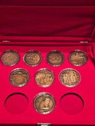 Nasreddin Hoca 8'li Bronz Tam Set - Masal Kahramanları SERİSİ Sertifikalı