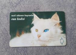 VAN KEDİSİ TEMALI TELEKOM KARTI KONDİSYON YÜKSEK KOLEKSİYONLUK NADİR