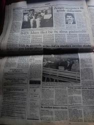 Güneş Gazetesi - Turkish Newspaper - 27 Ekim 1990 - üniversiteliler türban şaşkını - benzine zam 40 doları bekliyor - İstanbul Su ve kanalizasyon idaresi Genel Müdürü Ergun Göknel Terkos gölü'nde Fotoğrafı - Necmettin Erbakan Gorbaçov'a brifing verecek - işkencenin adı AIDS oldu - YÖK Başkanı İhsan Doğramacı'ya tazminat davası - Kadirli'de dağ başında Hitit müzesi Fotoğrafı - Laik Türkiye yürüyüşüne islamcılar da katılıyor - PKK bakkal öldürdü - azınlık olmak Balkanlar ve Kıbrıs yazan Cengiz Çandar - Benazir Butto için şimdi de yerel seçim sınavı - Oruç Auroba Tümceler adlı ilk kitabında dilin olanaklarını araştırıyor Fotoğrafı - satrançta Kasparov beraberlik istedi - Ankara Devlet tiyatrosundan yeni oyun pervaneler - Füsun Önal kimse kitabımdan korkmasın Fotoğrafı - Adnan Kahveci ile ANAP'lı komisyon üyeleri KDV kavgasına tutuştu - Fruko Tamek'te grev - Galleria'da tiyatro günleri - Fenerbahçe basketbolda Beslen'i ezdi geçti - Trabzonspor'da hedef 666. gol - milli takım 68 yaşında