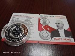 İSMET İNÖNÜ TÜRK SİYASETÇİLERİ NO:1 HATIRA GÜMÜŞ PARA