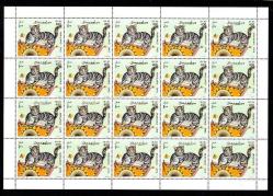 1997 Somali Kediler Tam Tabaka - MNH / 20 Seri 80 Pul