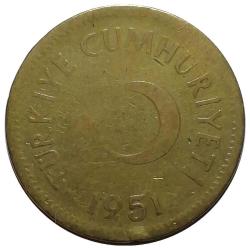 1951 Yılı 25 Kuruş TEMİZ