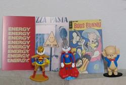 Bugs buny Lola buny domuzcuk Porky Pig figür oyuncak set ve tanıtım dekor süs kart lar koleksiyon dekor tasarım hediye vintage retro nostalji hobi reklam promosyon minyatür diorama
